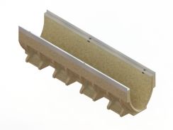 Лотки водоотводные полимербетонные CompoMax Drive DN200 каскадом h210-410 под решетки кл.С, рис. 1