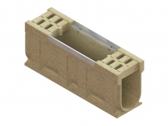 Блок монолитный водоотводной ревизионный к ПУ CompoMax полимербетонный DN200 H410 кл. С250, рис. 1