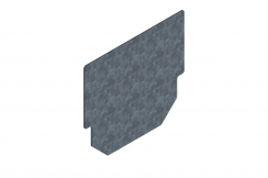 Заглушка стальная оцинкованная для лотка CompoMax Basic DN100 Н125, рис. 1