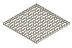 Решетка PolyMax Basic ячеистая стальная оцинкованная 33х33х2 к дождеприемнику 500х500 кл. А15, рис. 1