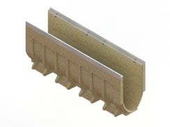 Лотки водоотводные полимербетонные CompoMax Drive DN200 с внунтренним уклоном h215-410 под решетки кл.D, Е, рис. 1