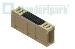 Блок монолитный водоотводный CompoMax полимербетонный ревизионный с решеткой "шина" чугунной ВЧ DN150 h41 кл.Е (комплект) 0729057, рис. 1