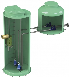 КНС с выносной запорной арматурой, рис. 1