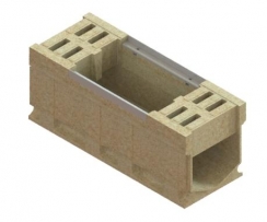 Блок монолитный водоотводный CompoMax полимербетонный ревизионный кл. F H410, рис. 1