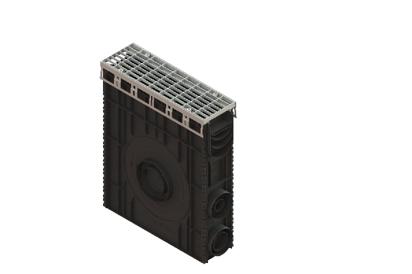 Пескоуловитель пластиковый PolyMax Drive DN100 H600 с решеткой ячеистой ОС кл. А15 (к-т), рис. 1