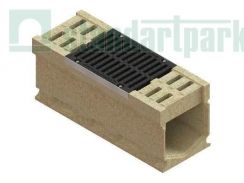 Блок монолитный водоотводный CompoMax полимербетонный ревизионный с решёткой щелевой чугунной ВЧ DN300 h41 кл. E (комплект) 0779457, рис. 1