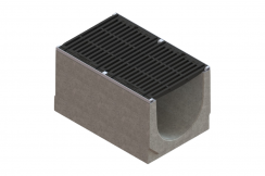 Лотки водоотводные бетонные BetoMax с решёткой щелевой чугунной DN500 каскадные h460-780 кл. С250 (комплект), рис. 1