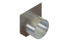 Заглушка торцевая стальная с водоотводом к лоткам бетонным 4009-D, рис. 1