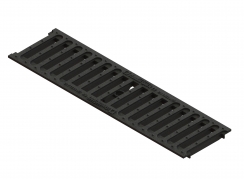 Решетка водоприемная PolyMax Basic DN100 пластиковая щелевая кл. А15, рис. 1