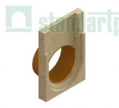 Заглушка торцевая полимербетонная для блока монолитного с водоотводом 67219-5-09, рис. 1