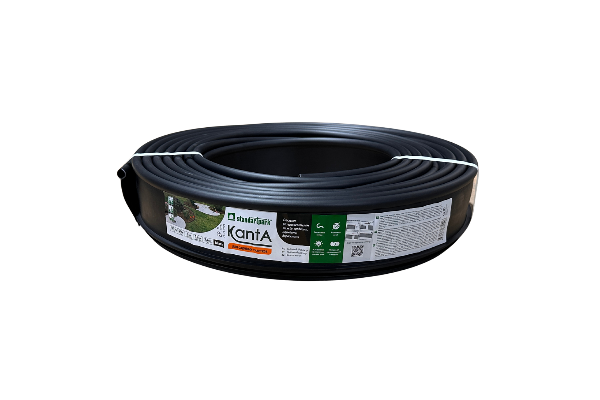 Садовый бордюр "Канта Плюс" (Kanta PLUS) черный, бухта 10м и 20м, рис. 1