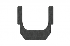 Переходник стальной оцинкованный для полимербетонного лотка 7020, рис. 1