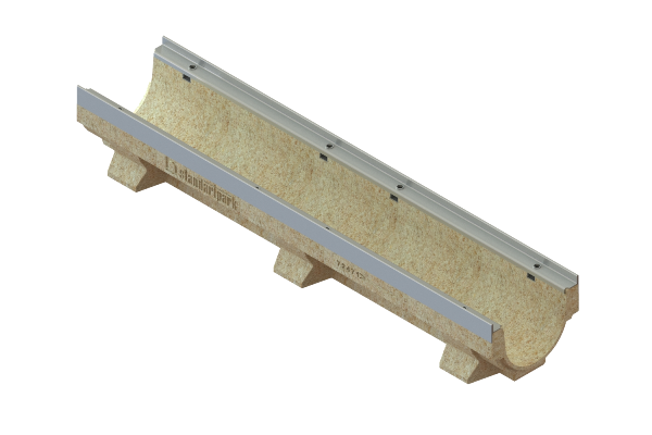 Лоток водоотводный полимербетонный CompoMax Drive DN150 h160, рис. 1