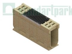 Блок монолитный водоотводный CompoMax полимербетонный ревизионый с решёткой щелевой чугунной ВЧ DN200 h51 кл.Е (комплект) 0759057, рис. 1