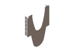 Переходник универсальный оцинкованнаетоння сталь для пескоуловителя полимербого H160, 61048V-П-D-5, рис. 1