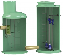 КНС с двумя и более корпусами, рис. 1
