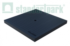 Крышка PolyMax Basic пластиковая к дождеприемнику 300x300 черная, рис. 1