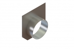 Заглушка стальная оцинкованная с водоотводом DN160 для лотка водоотводного бетонного 4309, рис. 1