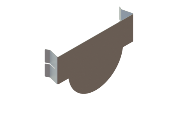 Заглушка стальная для лотков CompoMax DN150 H160, рис. 1