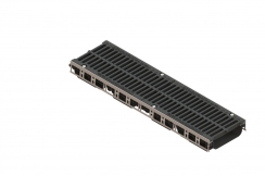 Лоток водоотводный пластиковый PolyMax Drive DN200 с решеткой щелевой чугунной ВЧ кл.С250 (к-т), рис. 1