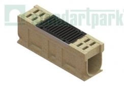 Блок монолитный водоотводный CompoMax полимербетонный ревизионный с решёткой щелевой чугунной ВЧ DN200 h36 кл.F (комплект) 0759467, рис. 1