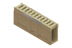 Блок монолитный водоотводный CompoMax ревизионный к ПУ с решеткой полимербетонной DN150 h41 кл.С (комплект), рис. 1