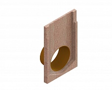 Заглушка торцевая полимербетонная для блока монолитного с водоотводом 67719-09, рис. 2