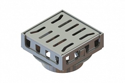 Трап водоотводной 150х150 из нержавеющей стали, рис. 2