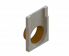 Заглушка торцевая полимербетонная для блока монолитного с вертикальным водоотводом 67519-5-09, рис. 3