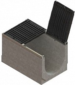 Лотки водоотводные бетонные BetoMax с решёткой щелевой чугунной с защёлкой DN500 каскадом h460-780 кл.E600 (комплект)