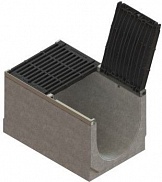 Лотки водоотводные бетонные BetoMax с решёткой щелевой чугунной с защёлкой DN500 каскадом h460-780 кл.E600 (комплект), рис. 2