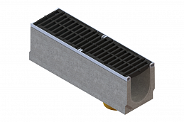 Лоток водоотводной BetoMax DN200 бетонный каскадный с чугунной щелевой решеткой на защёлке ВЧЩЗ5 кл.Е (к-т), рис. 2