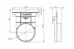 Заглушка с выпуском пластиковая для лотков водоотводных пластиковых 8040-М/80401-М, рис. 2