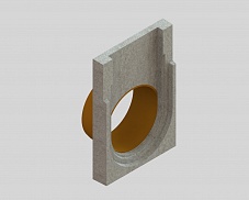 Заглушка торцевая полимербетонная для блока монолитного с водоотводом 67219-5-09, рис. 3