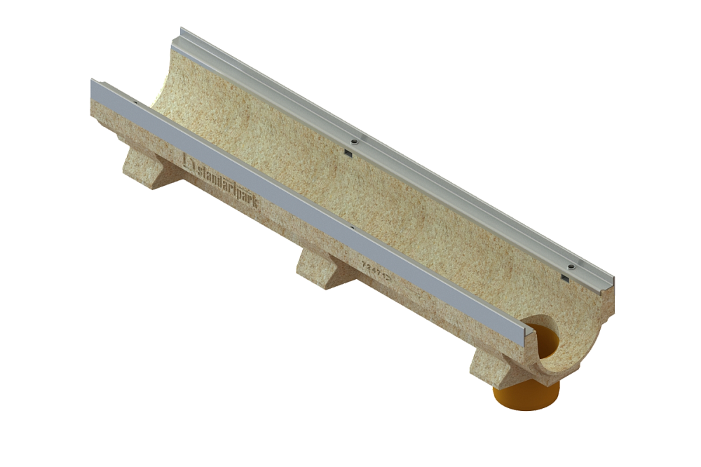 Лоток водоотводный полимербетонный CompoMax Drive DN150 h160, рис. 2