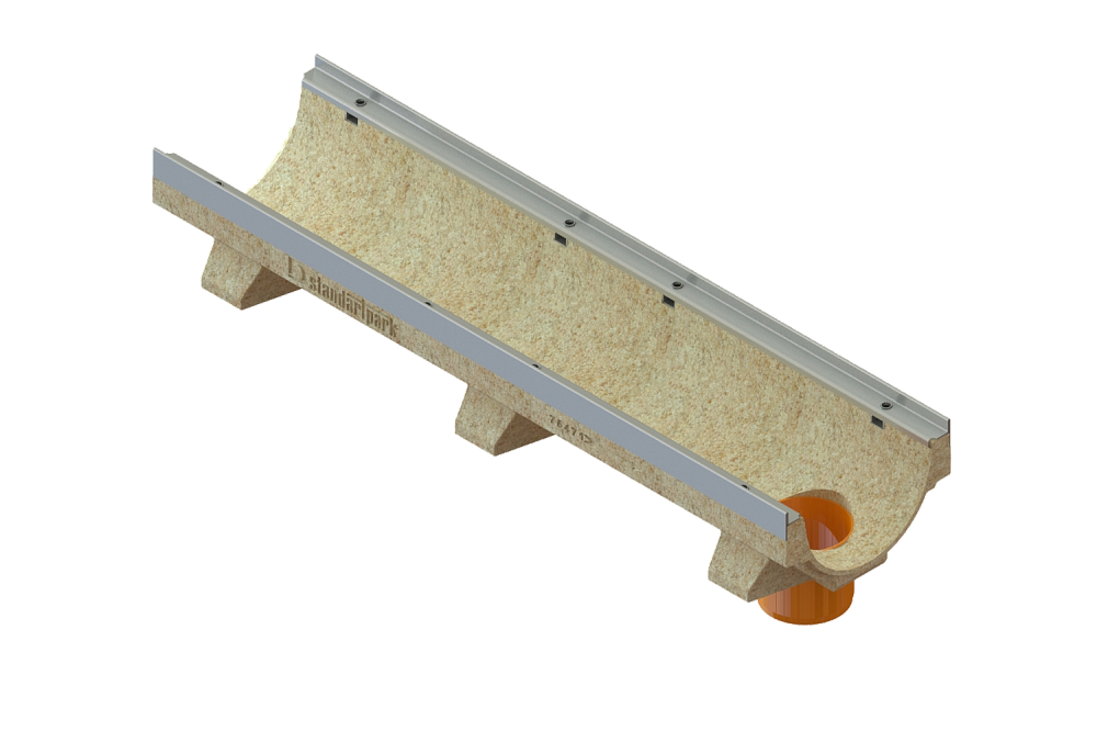 Лоток водоотводный полимербетонный CompoMax Drive DN200 h160 каскадный, рис. 4