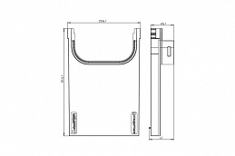 Переходник PolyMax пластиковый для лотков водоотводных пластиковых 8010-М/8080-М, рис. 2