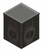 Дождеприемный колодец сборный PolyMax Basic 500х500 с высоким бортом, рис. 2