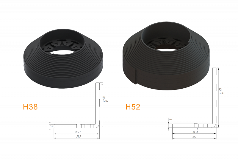 Бордюр пластиковый "New Fix Roll" H38 (комплект) коричневый, рис. 4