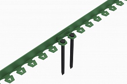 Бордюр пластиковый "New Fix Roll" H38 (комплект) оливковый, рис. 2