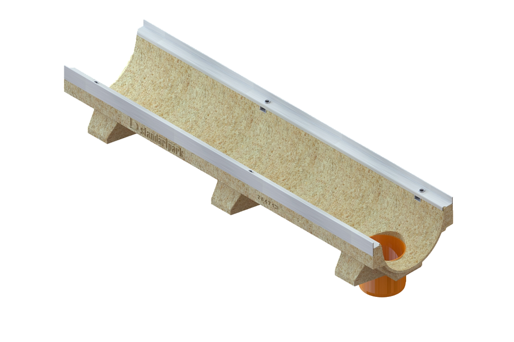 Лоток водоотводный полимербетонный CompoMax Drive DN200 h160 каскадный, рис. 2