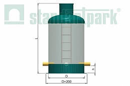Колодец гаситель напора, рис. 2