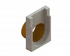 Заглушка торцевая полимербетонная для блока монолитного с водоотводом 67819-09, рис. 3