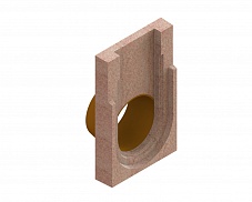 Заглушка торцевая полимербетонная для блока монолитного с водоотводом 67019-09, рис. 2